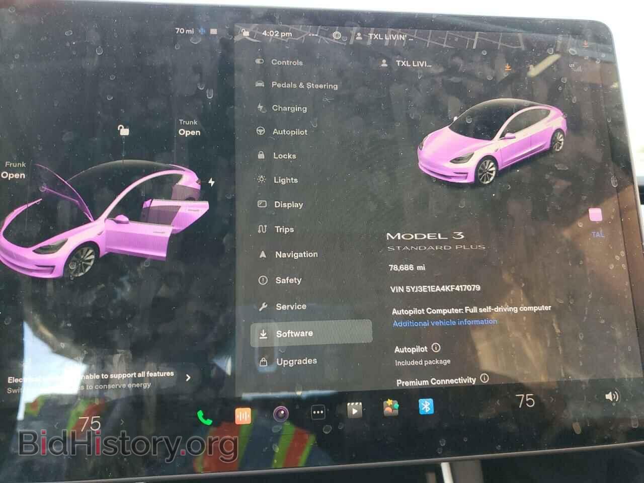 2019 TESLA MODEL 3 - VIN: 5YJ3E1EA4KF417079 - Фото 9