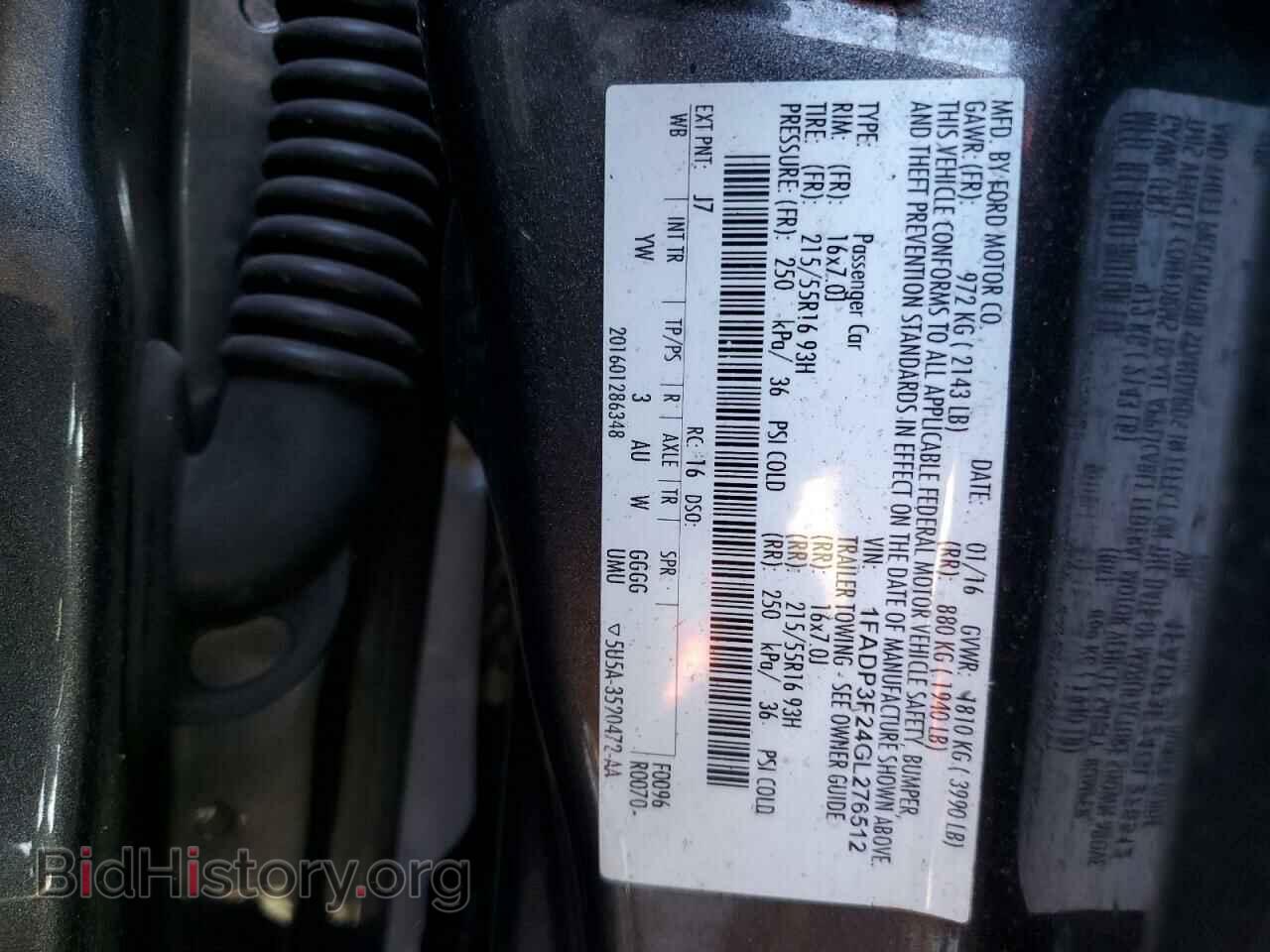 2016 FORD FOCUS - VIN: 1FADP3F24GL276512 - Фото 12