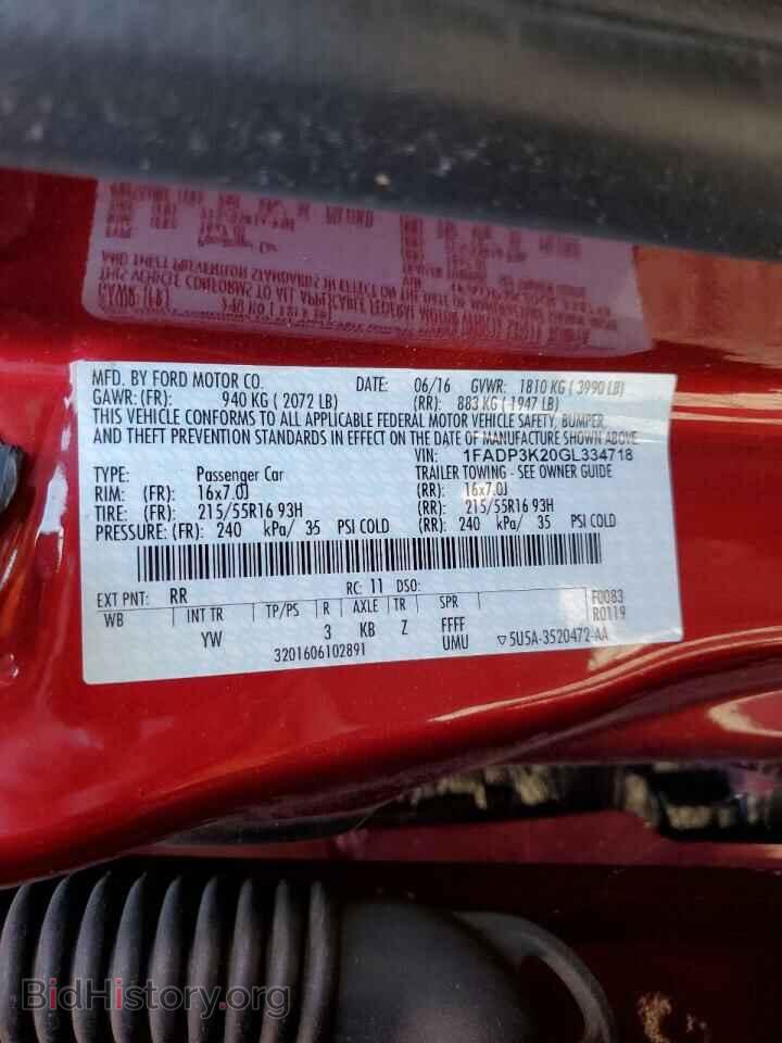 2016 FORD FOCUS - VIN: 1FADP3K20GL334718 - Фото 12