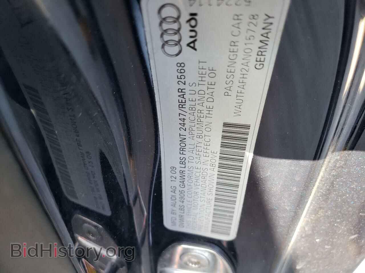 2010 AUDI A5 - VIN: WAUTFAFH2AN015728 - Фото 10