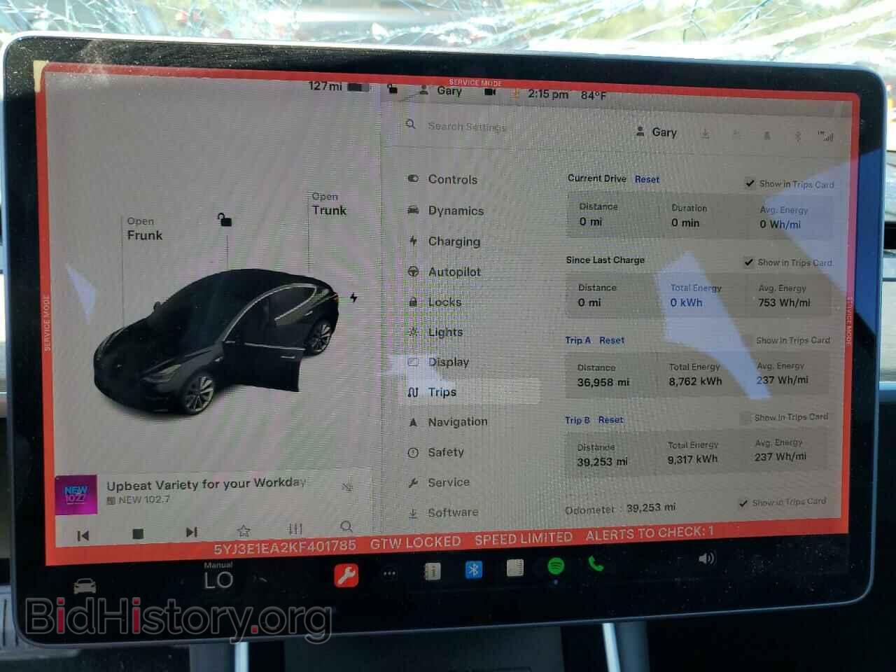 2019 TESLA MODEL 3 - VIN: 5YJ3E1EA2KF401785 - Photo 9