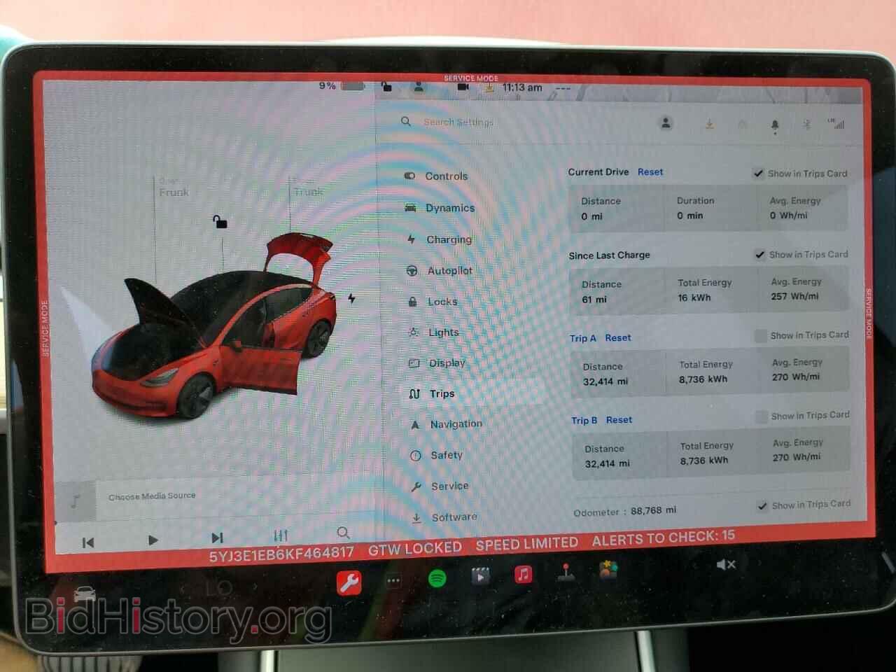 2019 TESLA MODEL 3 - VIN: 5YJ3E1EB6KF464817 - Photo 9