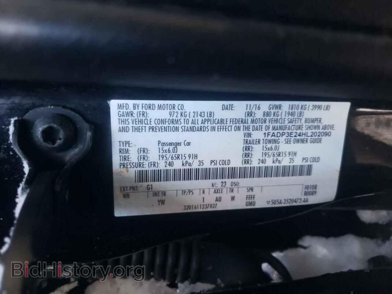 2017 FORD FOCUS - VIN: 1FADP3E24HL202090 - Фото 10