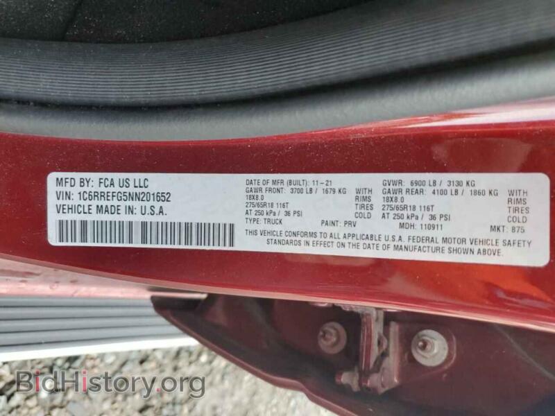2022 RAM 1500 (VIN 1C6RREFG5NN201652) — photo 12 of 12
