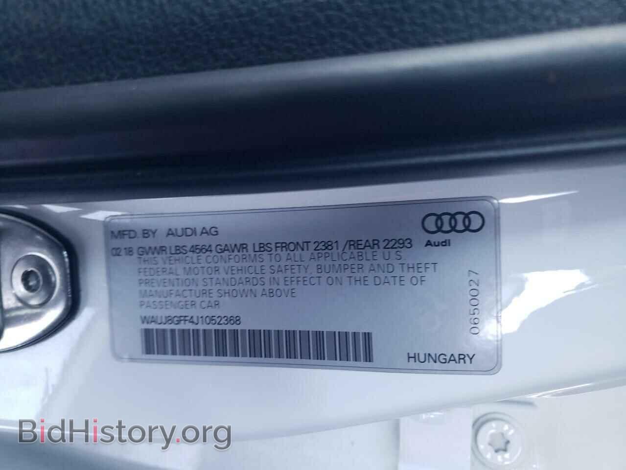 2018 AUDI A3 - VIN: WAUJ8GFF4J1052368 - Фото 10