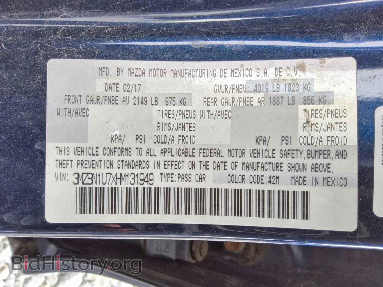 2017 MAZDA 3 - VIN: 3MZBN1U7XHM131949 - Photo 12