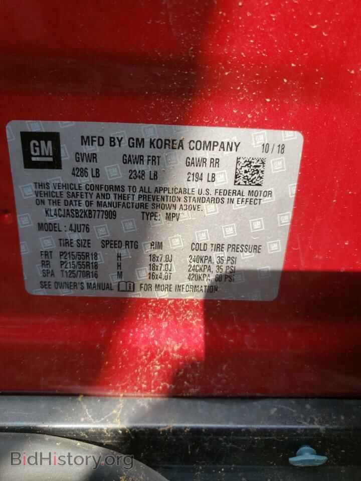 2019 BUICK ENCORE - VIN: KL4CJASB2KB777909 - Photo 10