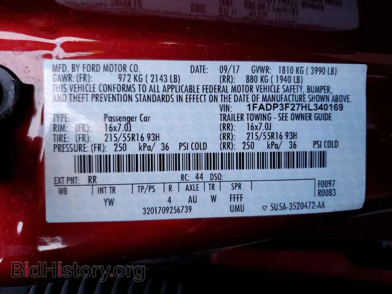 2017 FORD FOCUS - VIN: 1FADP3F27HL340169 - Photo 12