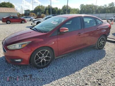 2017 Ford FOCUS SEL, red — VIN 1FADP3H20HL259883, Copart