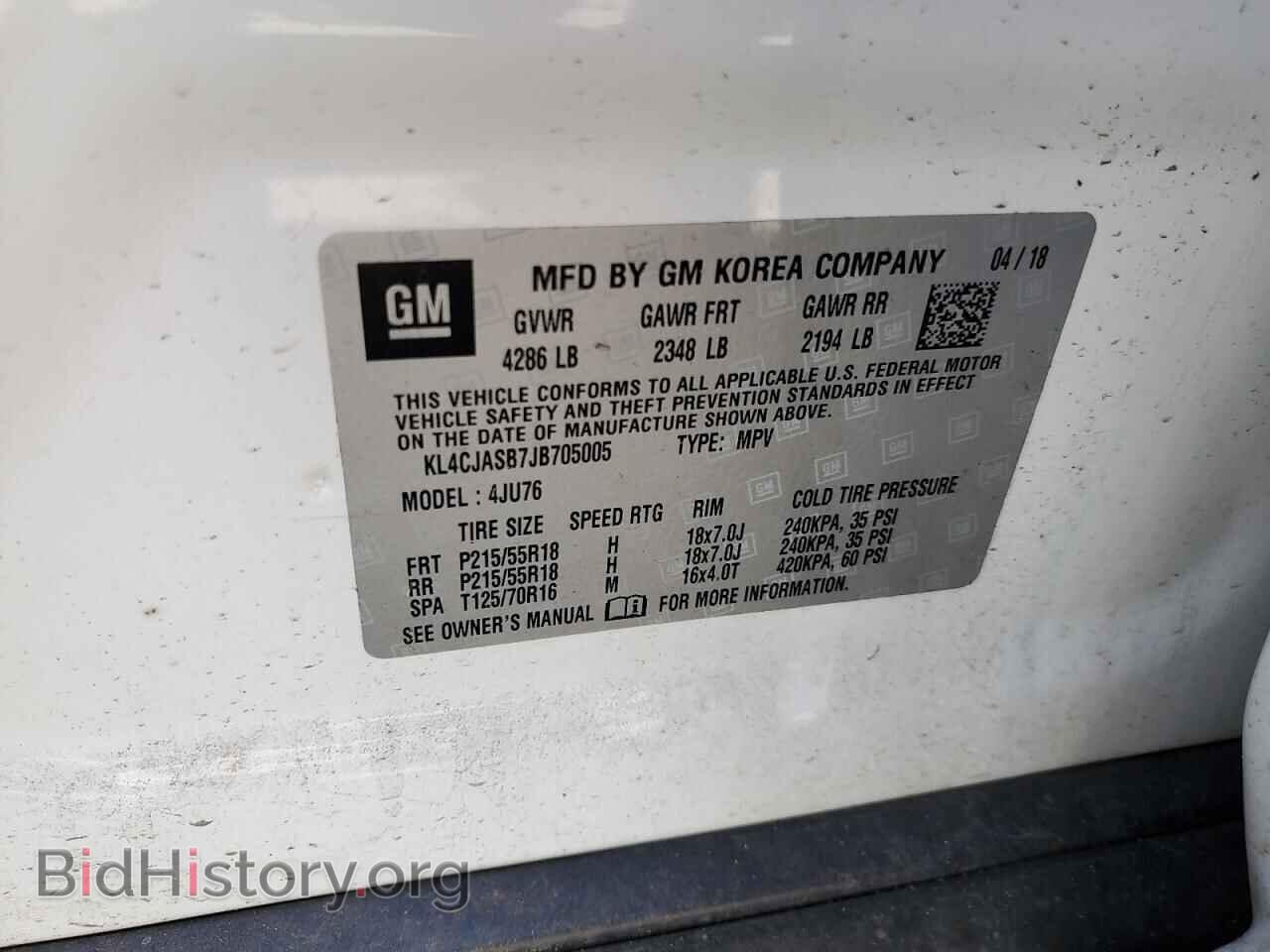 2018 BUICK ENCORE - VIN: KL4CJASB7JB705005 - Photo 12