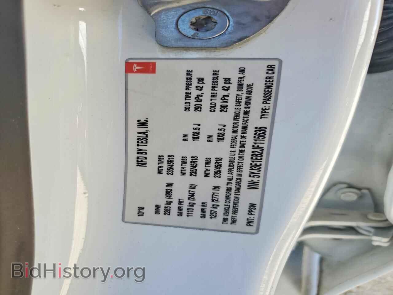 2018 TESLA MODEL 3 - VIN: 5YJ3E1EB2JF115636 - Фото 13
