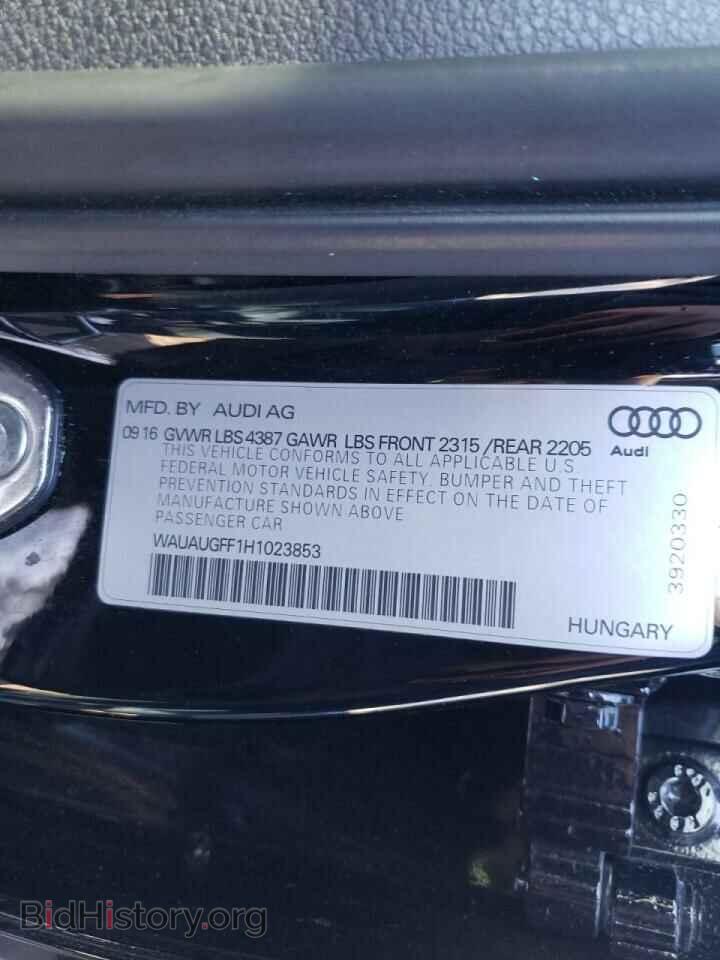2017 AUDI A3 - VIN: WAUAUGFF1H1023853 - Фото 10