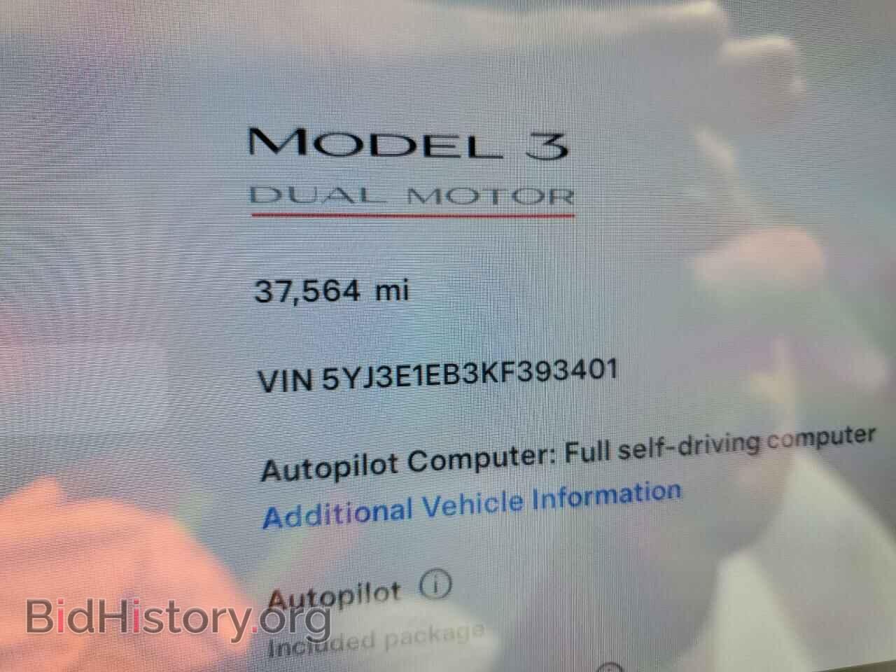 2019 TESLA MODEL 3 - VIN: 5YJ3E1EB3KF393401 - Photo 9