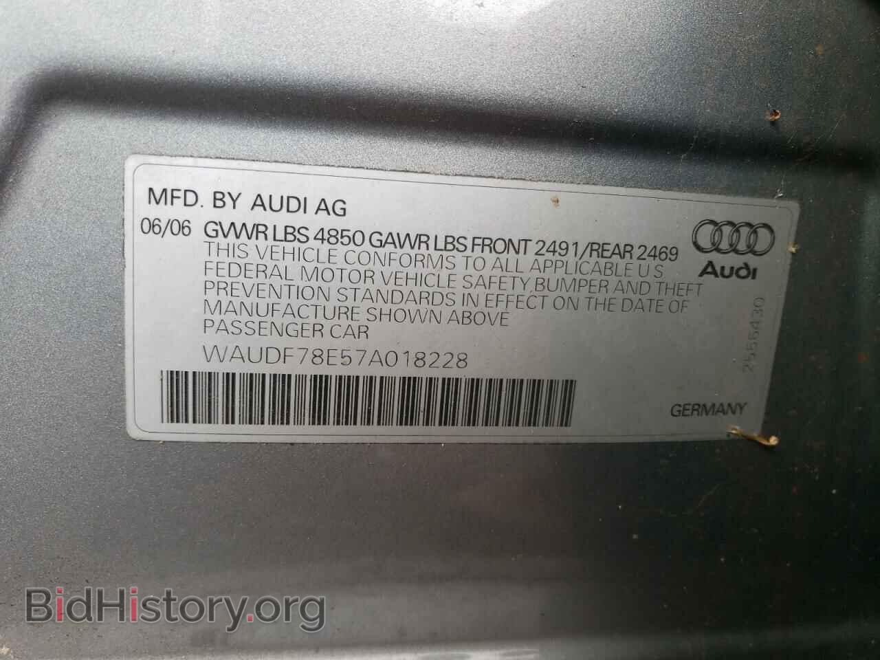 2007 AUDI A4 - VIN: WAUDF78E57A018228 - Фото 12