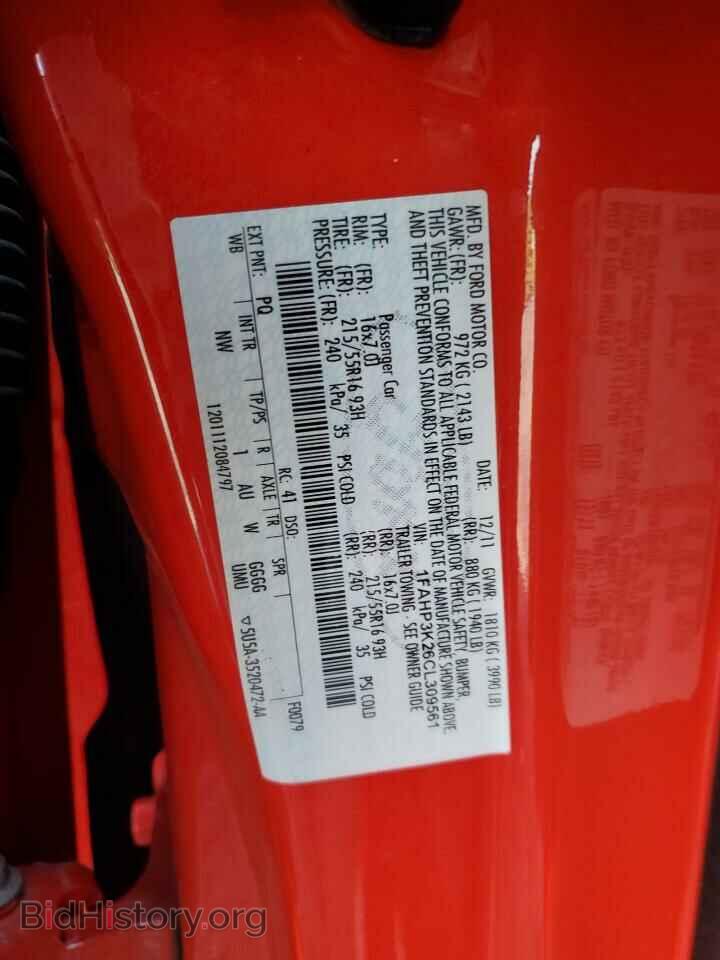 2012 FORD FOCUS - VIN: 1FAHP3K26CL309561 - Фото 12