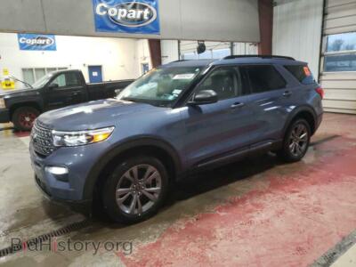 2021 Ford EXPLORER XLT, синий — VIN 1FMSK8DH0MGB10444, Copart