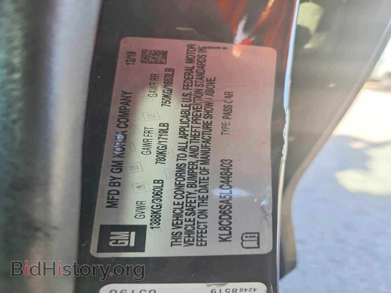 2020 CHEVROLET SPARK - VIN: KL8CD6SA5LC448403 - Фото 12