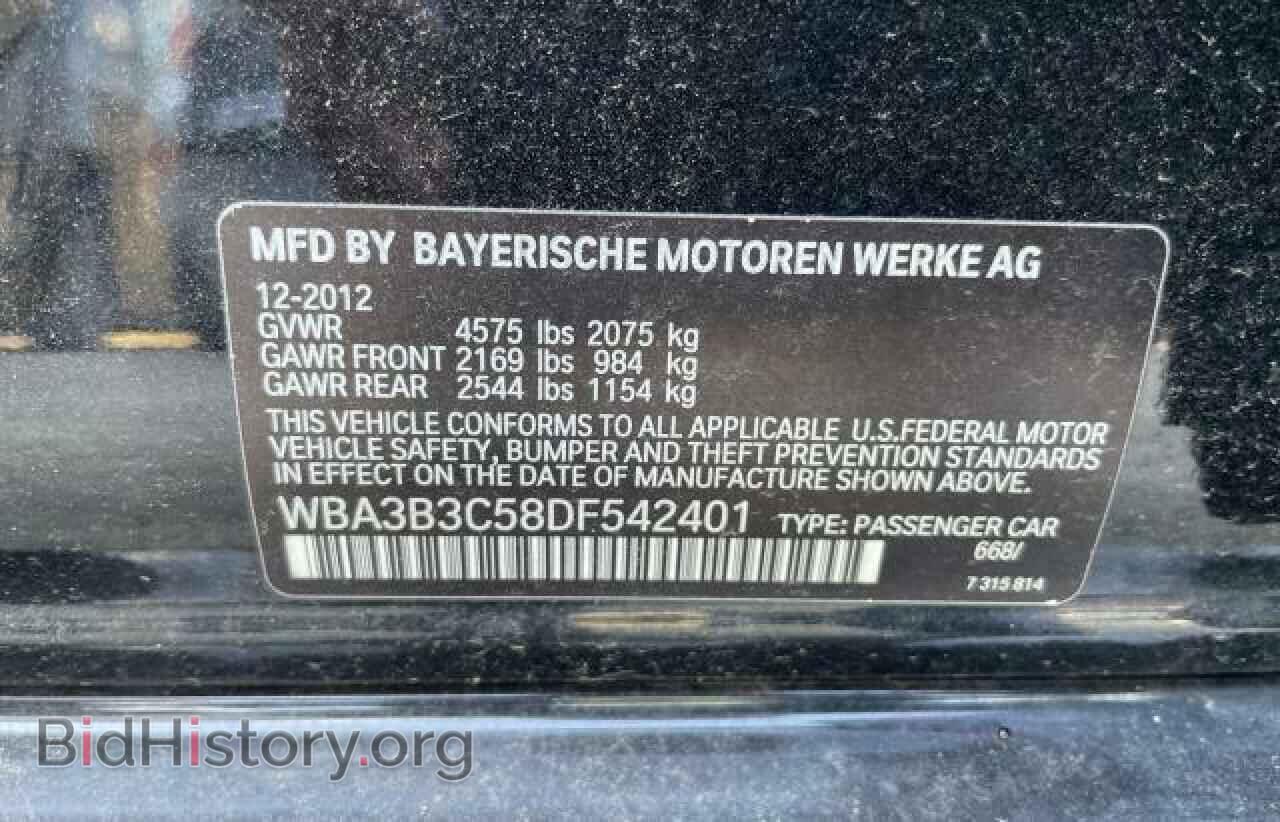 2013 BMW 3 SERIES - VIN: WBA3B3C58DF542401 - Фото 10