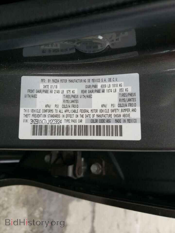 2018 MAZDA 3 - VIN: 3MZBN1K7XJM203824 - Фото 10