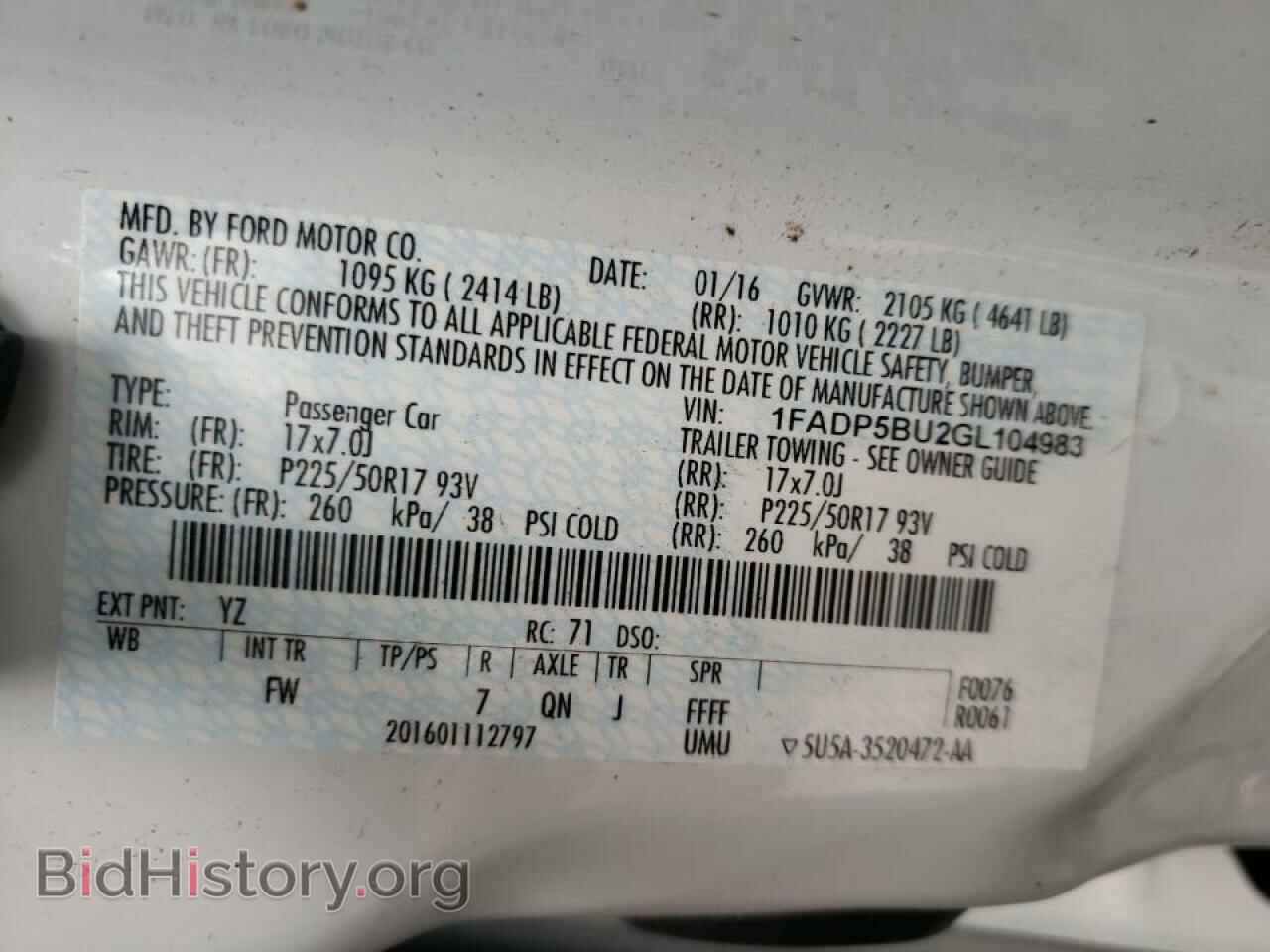 2016 FORD CMAX - VIN: 1FADP5BU2GL104983 - Photo 10