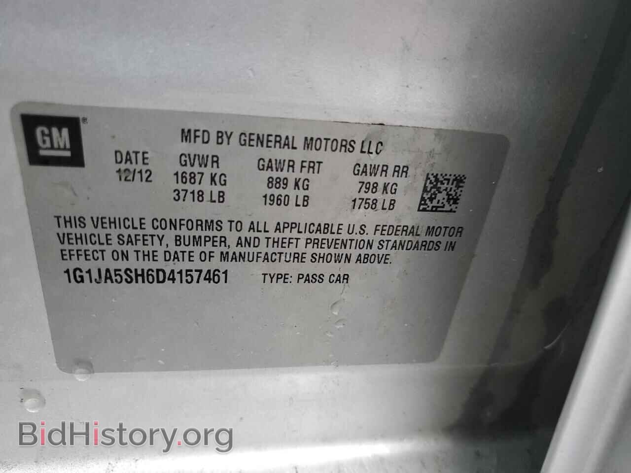 2013 CHEVROLET SONIC - VIN: 1G1JA5SH6D4157461 - Фото 12