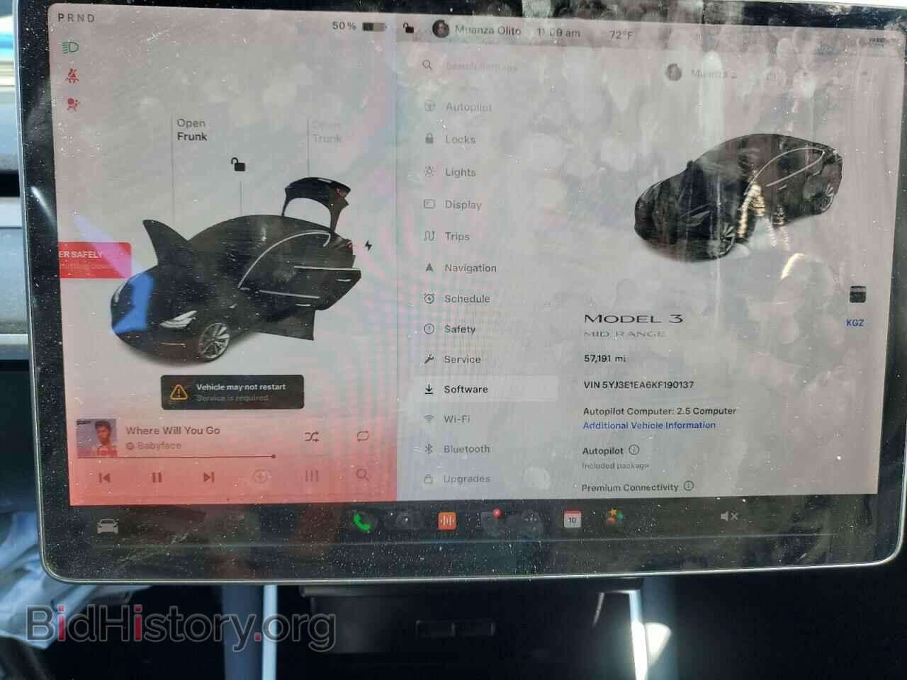 2019 TESLA MODEL 3 - VIN: 5YJ3E1EA6KF190137 - Фото 9