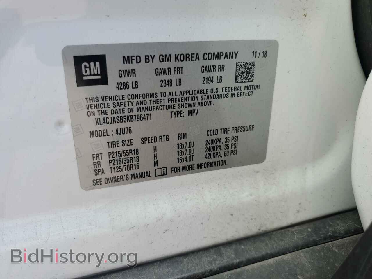 2019 BUICK ENCORE - VIN: KL4CJASB5KB796471 - Photo 13