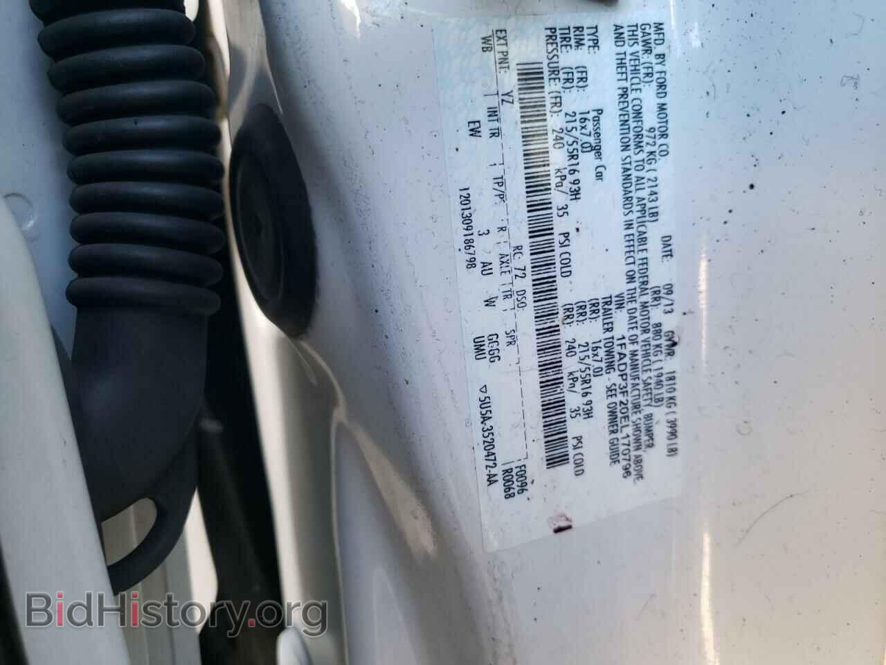 2014 FORD FOCUS - VIN: 1FADP3F20EL170796 - Фото 10