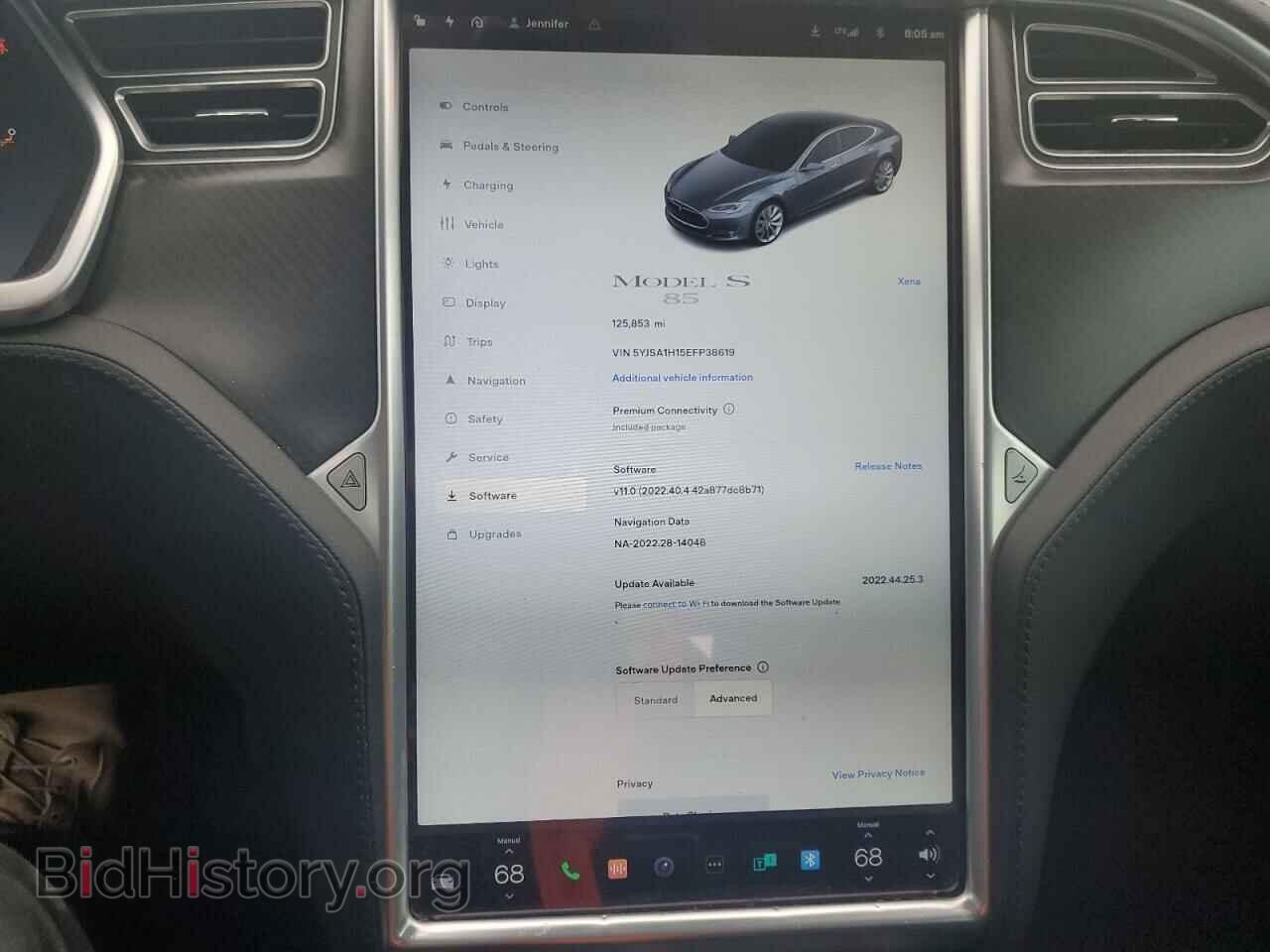 2014 TESLA MODEL S - VIN: 5YJSA1H15EFP38619 - Photo 9