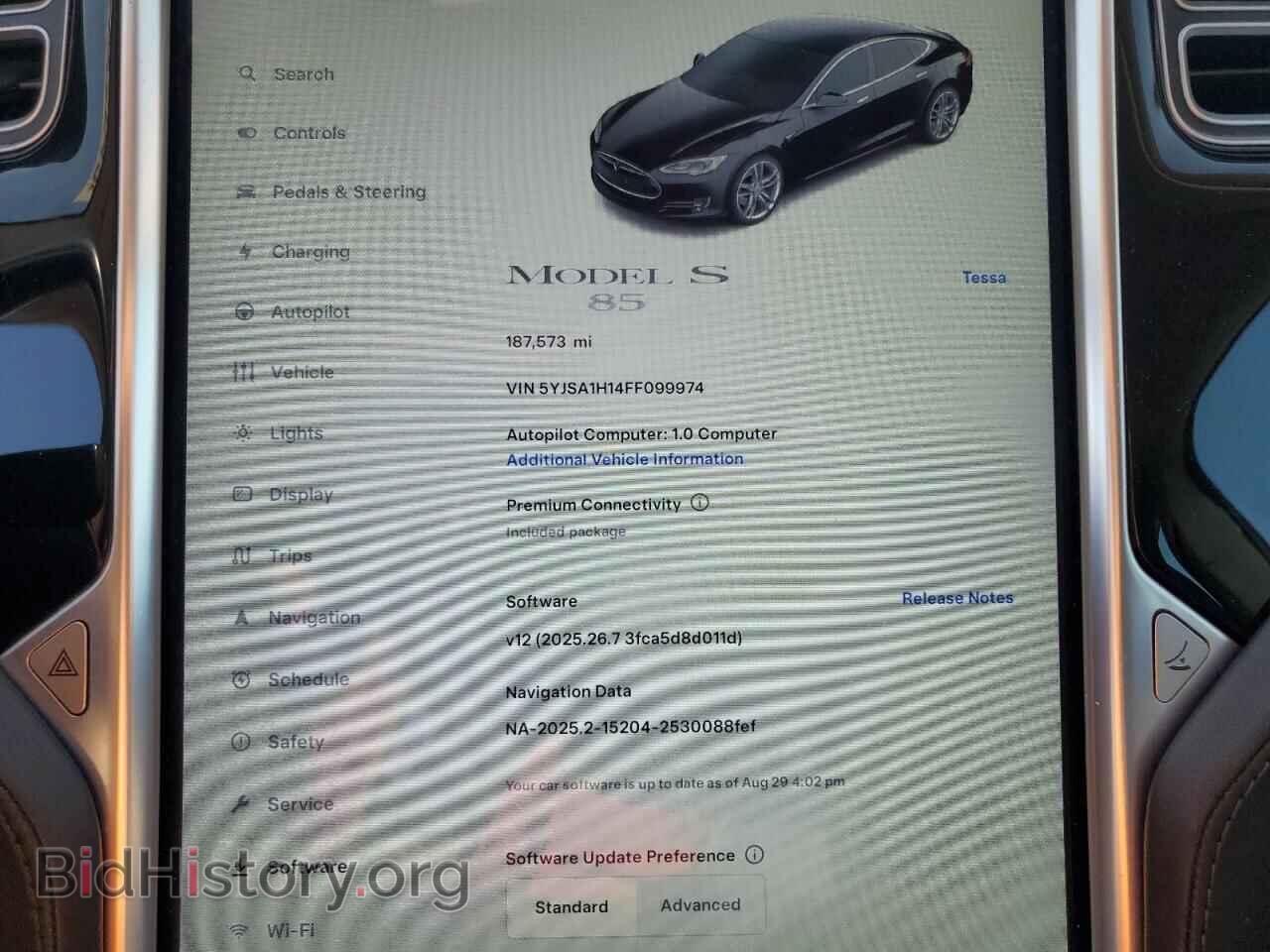 2015 TESLA MODEL S - VIN: 5YJSA1H14FF099974 - Photo 9