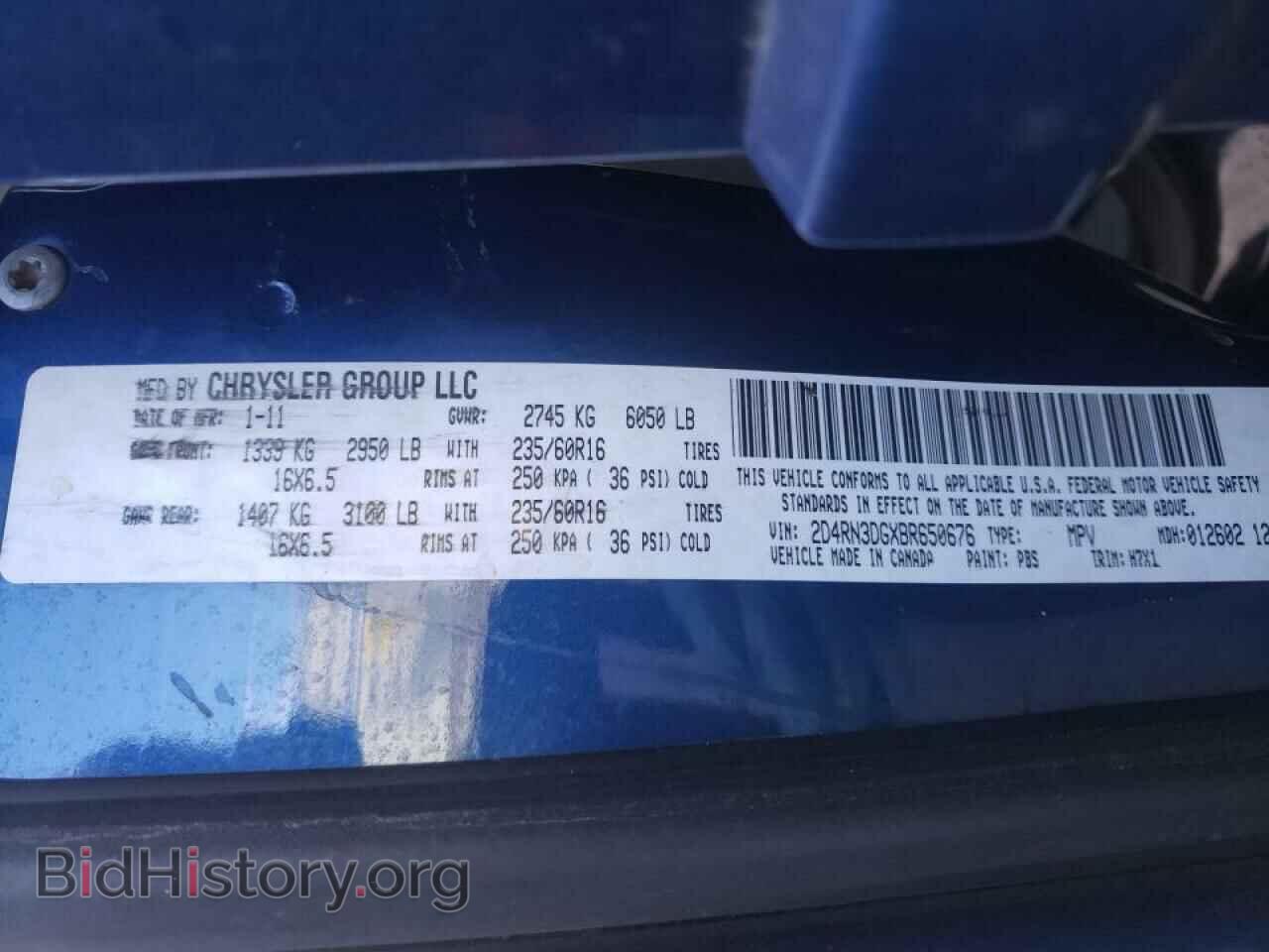 2011 DODGE CARAVAN - VIN: 2D4RN3DGXBR650676 - Photo 10