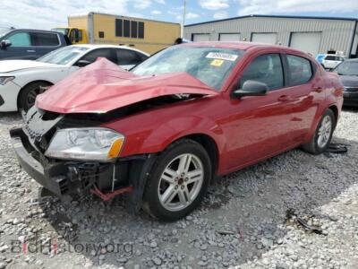 2014 Dodge AVENGER SE, красный — VIN 1C3CDZAG4EN222217, Copart