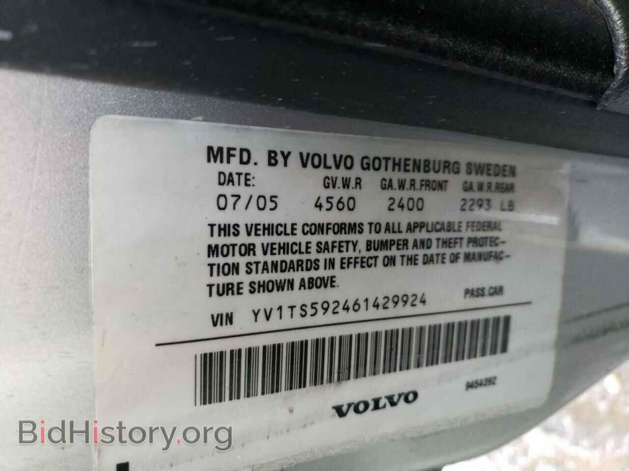 2006 VOLVO S80 - VIN: YV1TS592461429924 - Фото 10