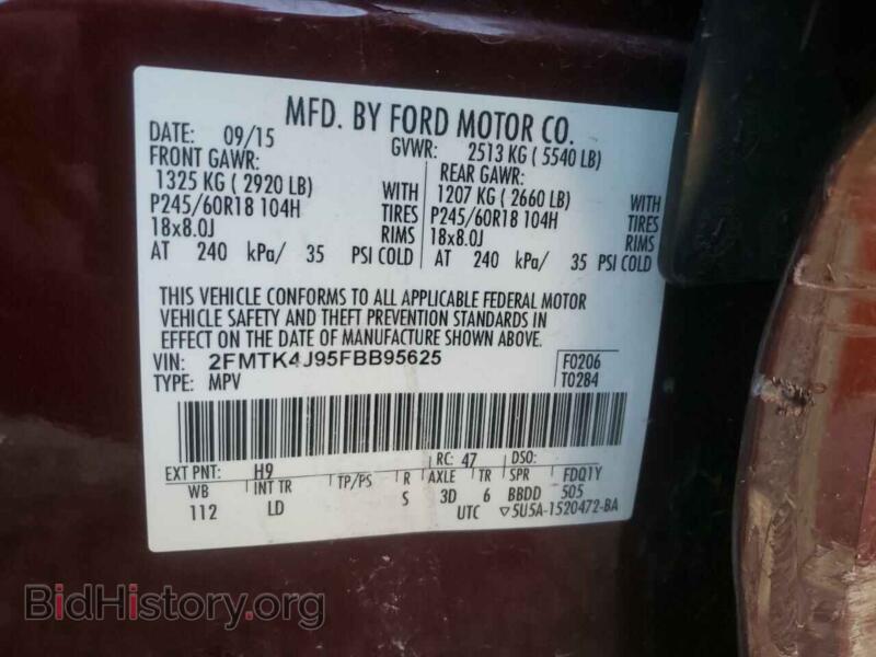 2015 Ford EDGE (VIN 2FMTK4J95FBB95625) — photo 10 of 10