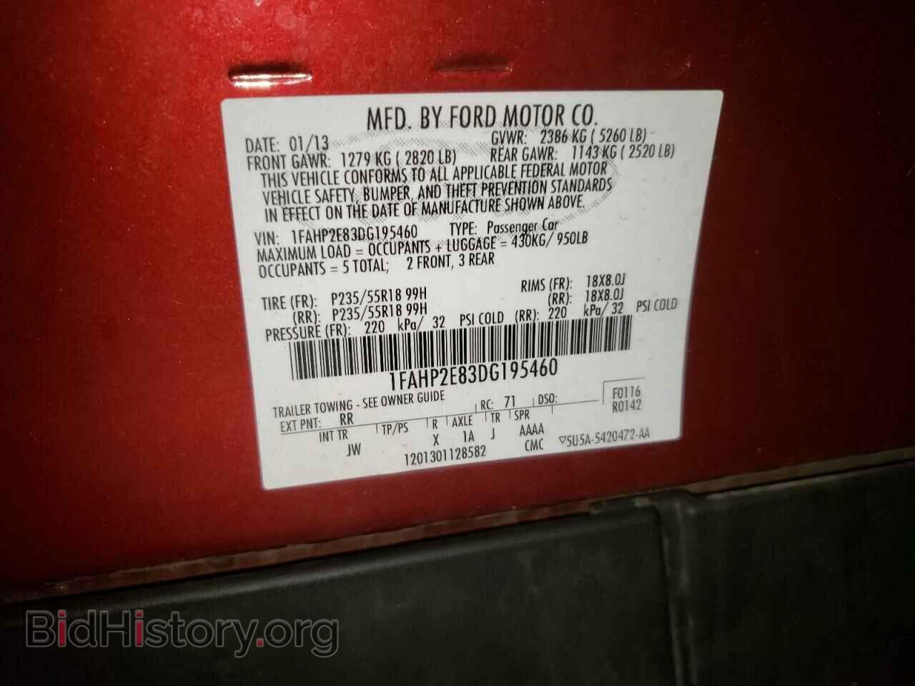 2013 FORD TAURUS - VIN: 1FAHP2E83DG195460 - Photo 13