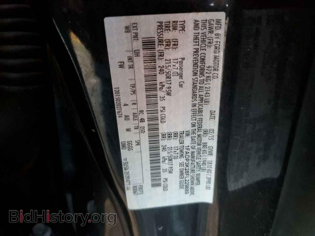 2015 FORD FOCUS - VIN: 1FADP3K28FL229889 - Фото 12