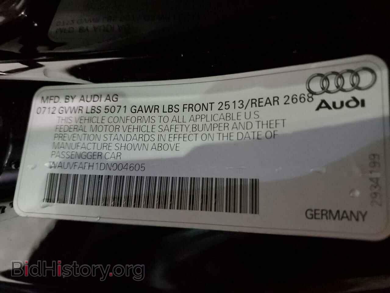 2013 AUDI A5 - VIN: WAUVFAFH1DN004605 - Фото 12