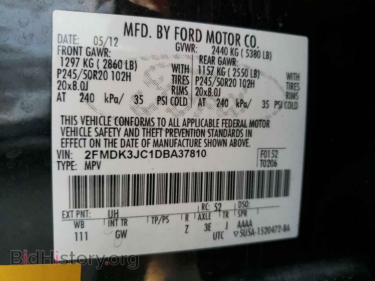 2013 FORD EDGE - VIN: 2FMDK3JC1DBA37810 - Photo 10