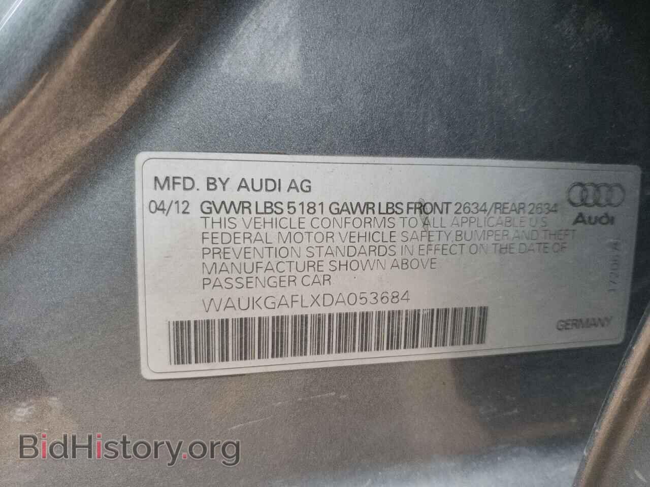 2013 AUDI S4/RS4 - VIN: WAUKGAFLXDA053684 - Фото 10