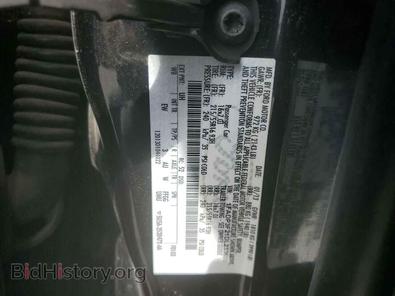 2013 FORD FOCUS - VIN: 1FADP3F21DL233600 - Фото 12