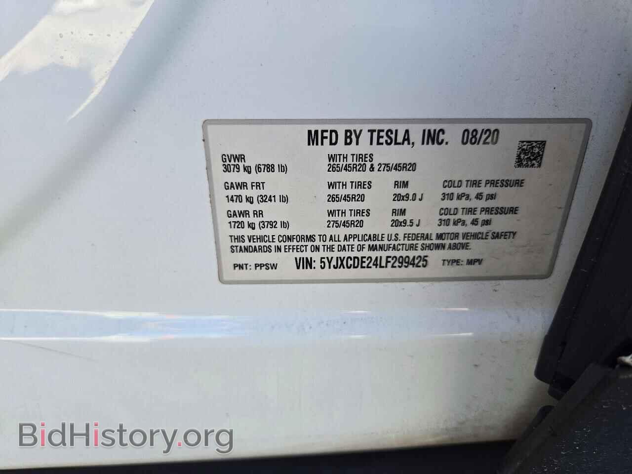 2020 TESLA MODEL X - VIN: 5YJXCDE24LF299425 - Photo 14