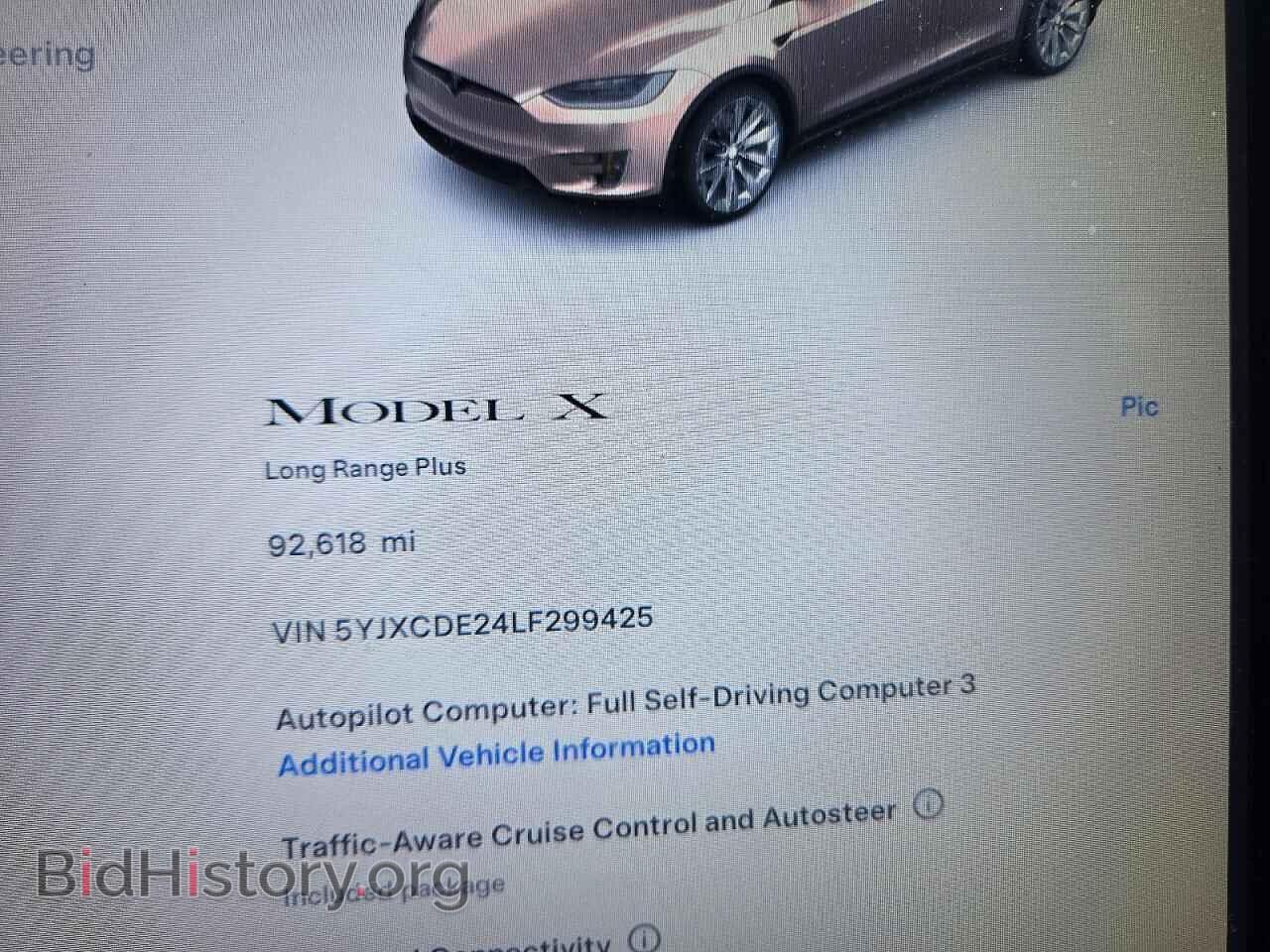 2020 TESLA MODEL X - VIN: 5YJXCDE24LF299425 - Photo 9