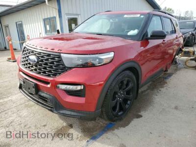 2023 Ford EXPLORER ST-Line, бордовый — VIN 1FMSK8KH8PGB82399, Copart