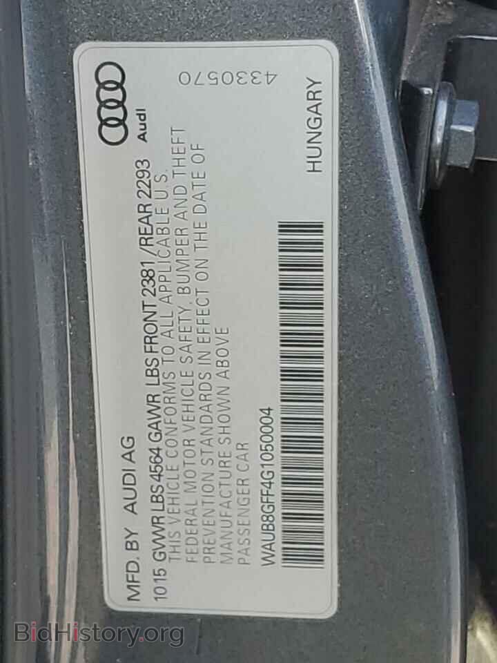 2016 AUDI A3 - VIN: WAUB8GFF4G1050004 - Фото 12