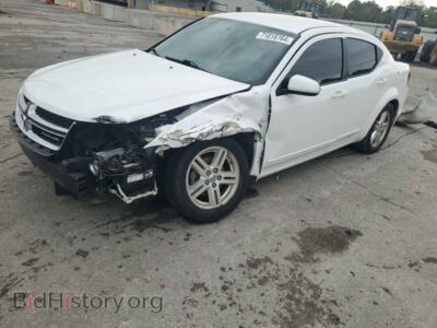 2012 Dodge AVENGER SXT, white — VIN 1C3CDZCB6CN156106, Copart