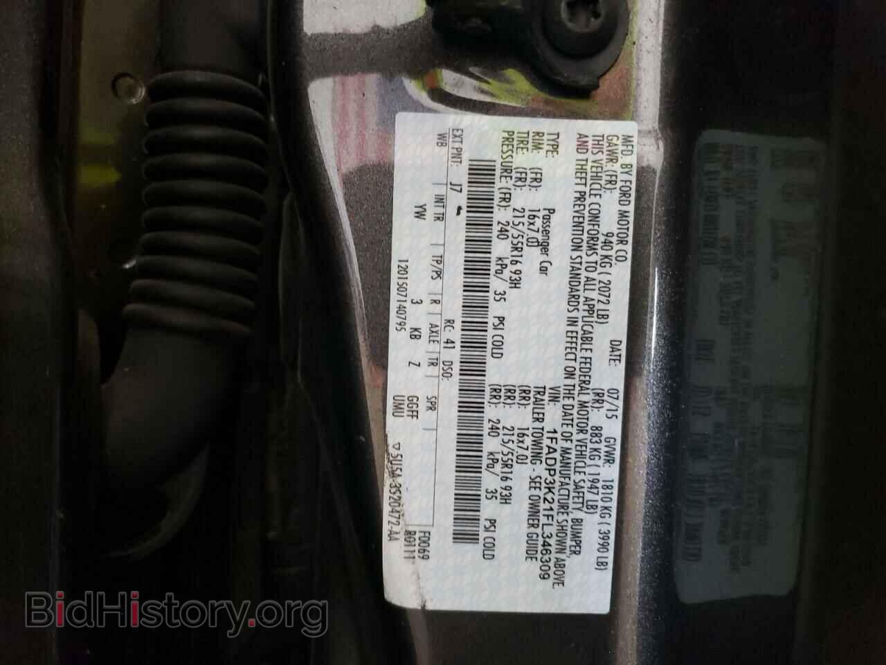 2015 FORD FOCUS - VIN: 1FADP3K21FL346309 - Photo 12