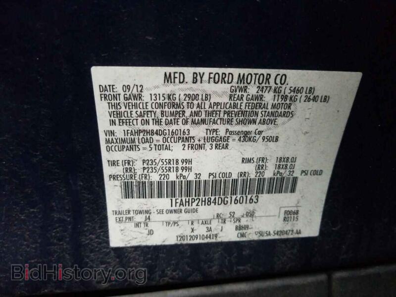2013 Ford TAURUS (VIN 1FAHP2H84DG160163) — photo 10 of 10