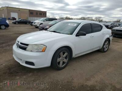 2013 Dodge AVENGER AVENGER SE, белый — VIN 1C3CDZAB9DN648407, Copart
