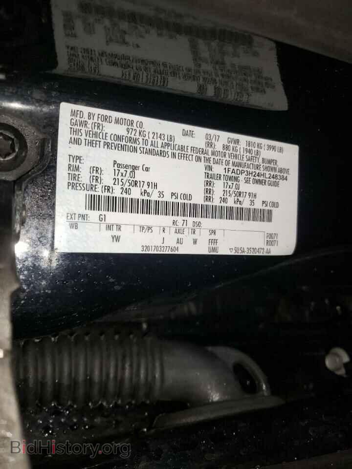 2017 FORD FOCUS - VIN: 1FADP3H24HL248384 - Фото 10