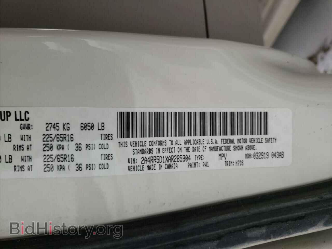 2010 CHRYSLER MINIVAN - VIN: 2A4RR5D1XAR285904 - Фото 10